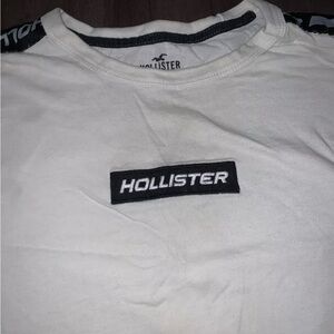 HOLLISTER Shirt Men's Medium White Short Sleeve Spellout Logo